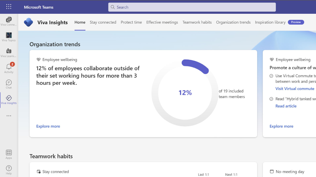 Microsoft 365 Teams with Viva Insights