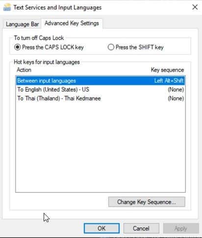 วิธีตั้งค่าปุ่มเปลี่ยนภาษา Th - En ใน Windows 10 - Save Mak