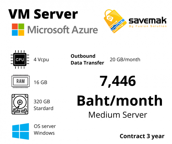 Microsoft Azure VM Server (Medium Server)